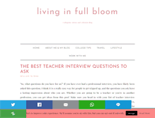 Tablet Screenshot of livinginfullbloom.com